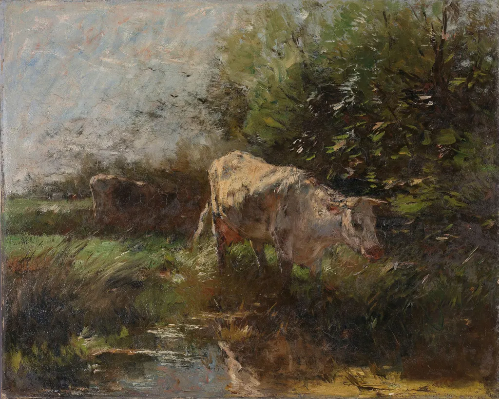 Weide met koeien, by Willem Maris, oil, 1898