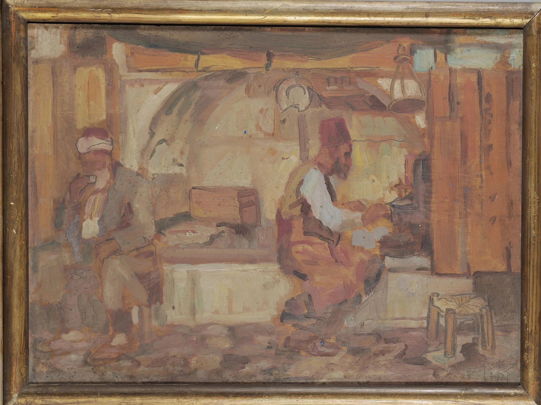 Εσωτερικό καφενείου, detail