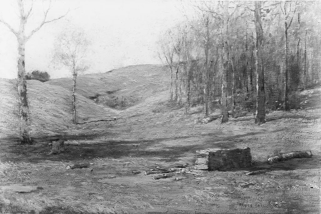 Autumn Uplands, by Bruce Crane, oil, 1908