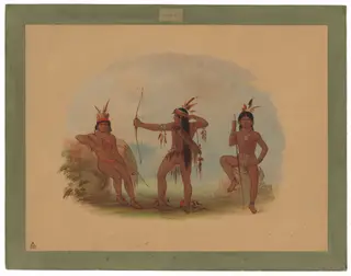 Three Woyaway Indians, by George Catlin, oil, 1862