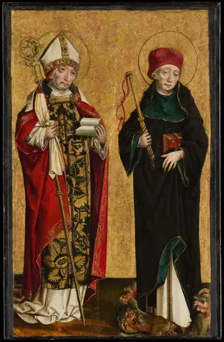 Saint Adalbert and Saint Procopius, by Master of Eggenburg, oil, 1496