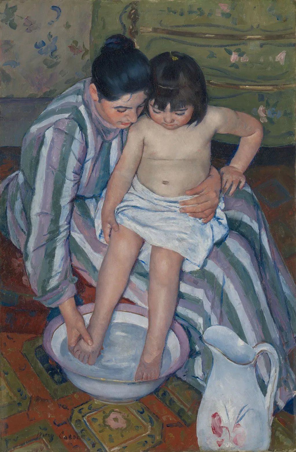 The Child's Bath, by Mary Cassatt, oil, 1897