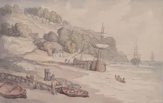 A Coast Scene, by Thomas Rowlandson, watercolor, 1780