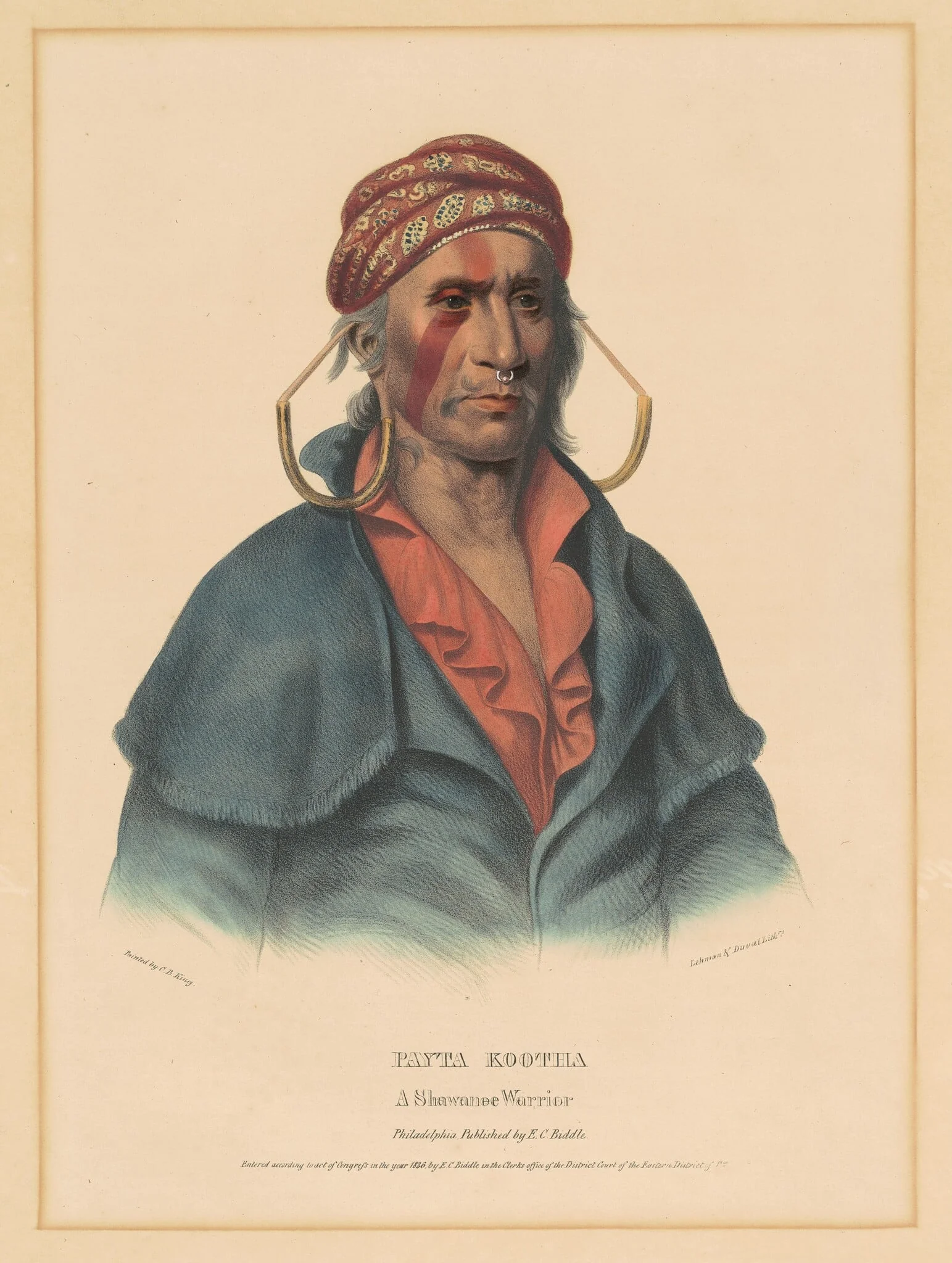Payta Kootha, a Shawnee Warrior, detail