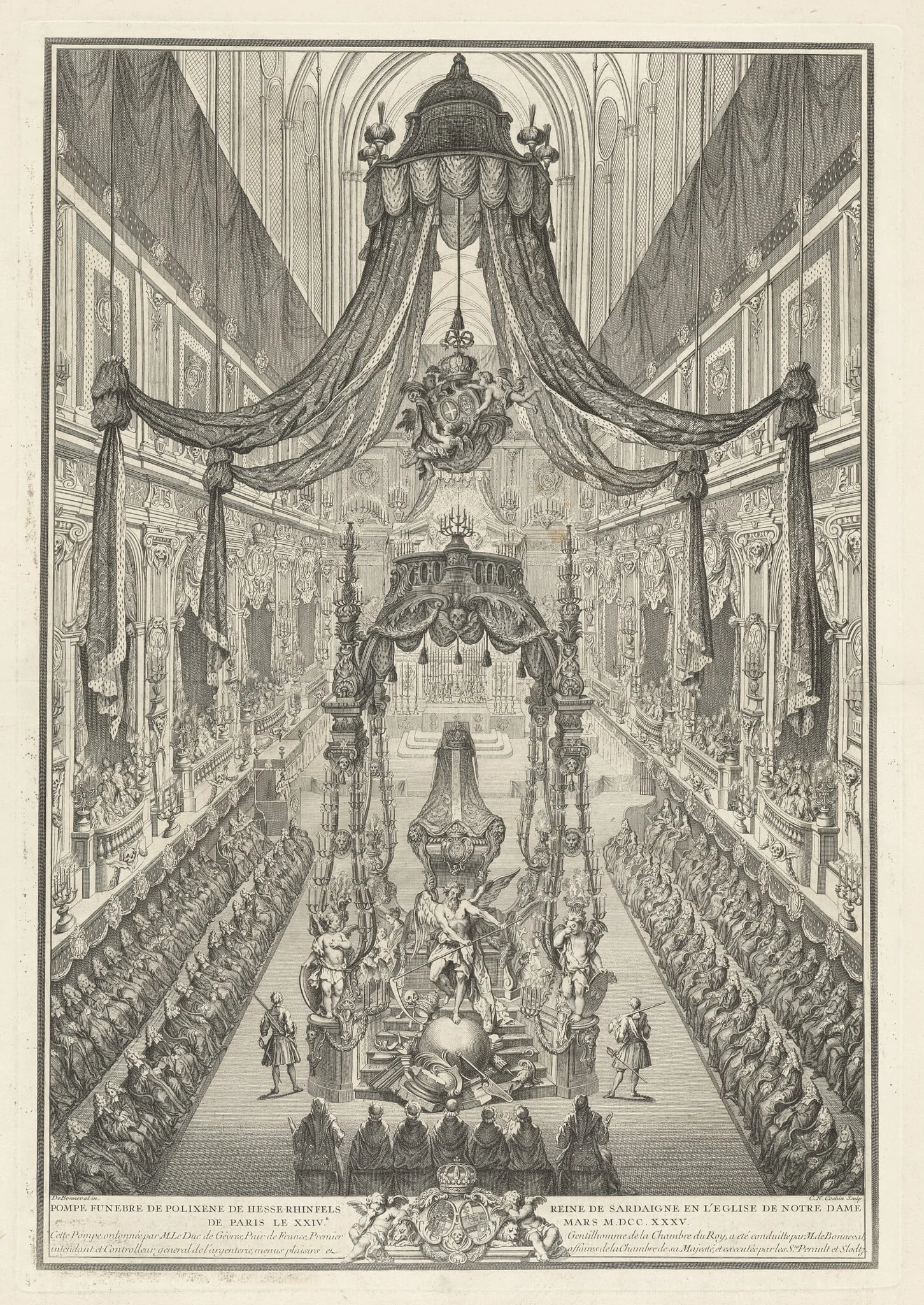 Pompe funèbre de Polixène de Hesse-Rhinfels, detail