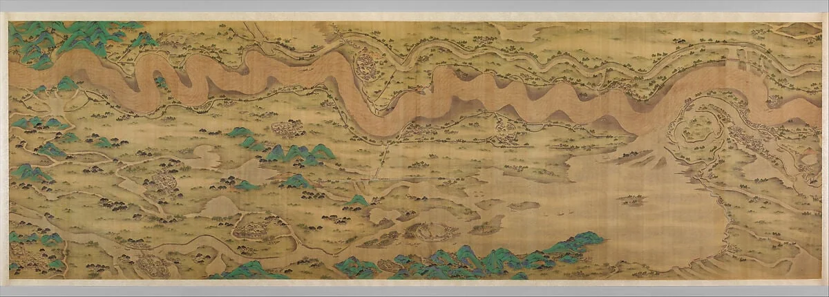 清 佚名 黃河萬里圖 卷|Ten Thousand Miles along the Yellow River, detail