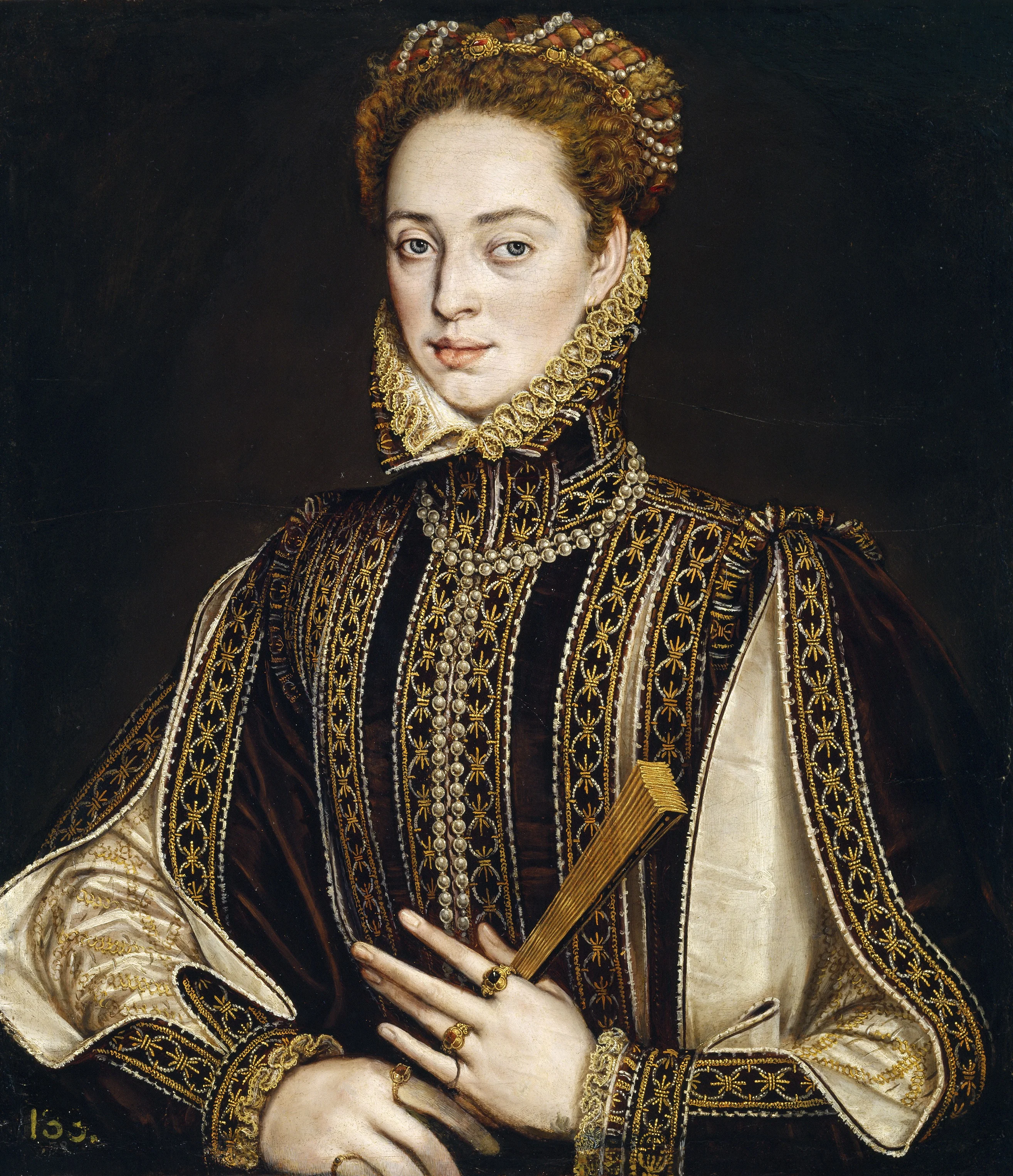 Lady with a Fan, detail