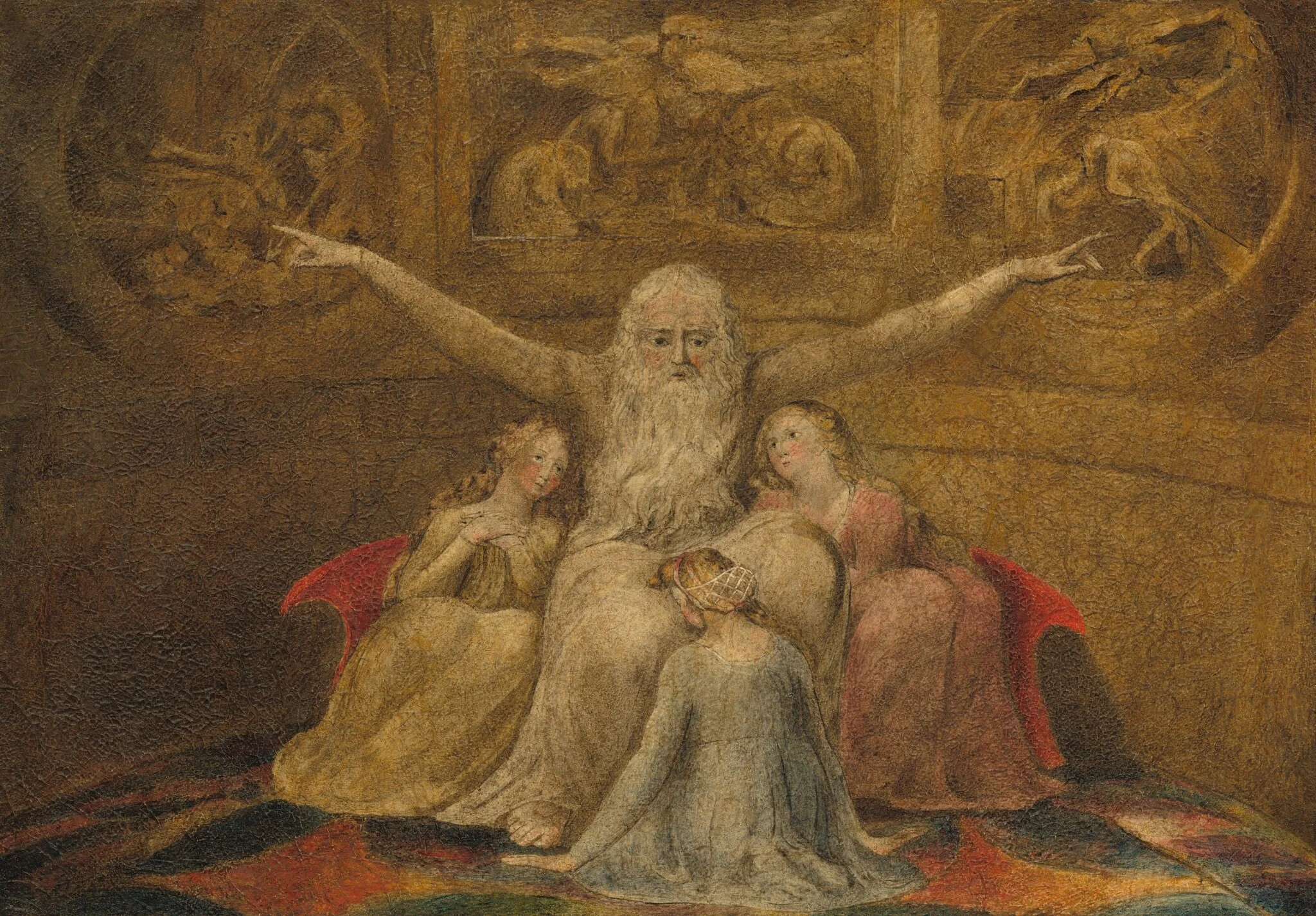 Job and His Daughters, detail