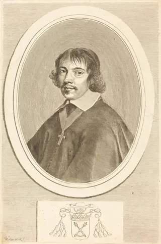 Jean-François Paul de Gondi, Cardinal of Retz, by Claude Mellan, ink, 1643