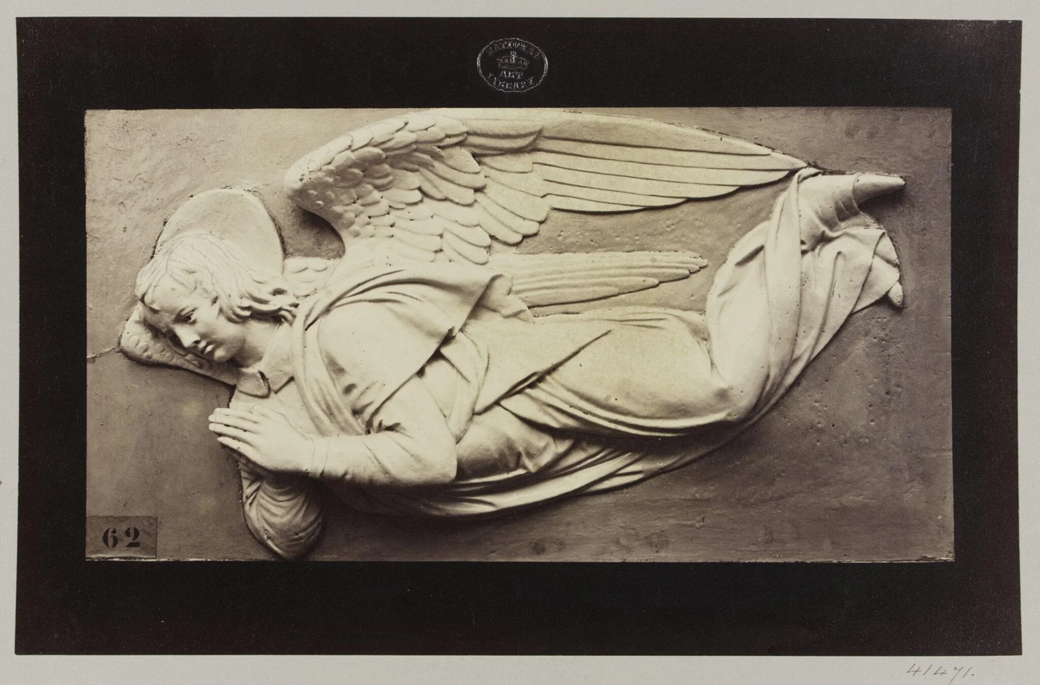 Bas-relief figure of a Flying Angel, detail