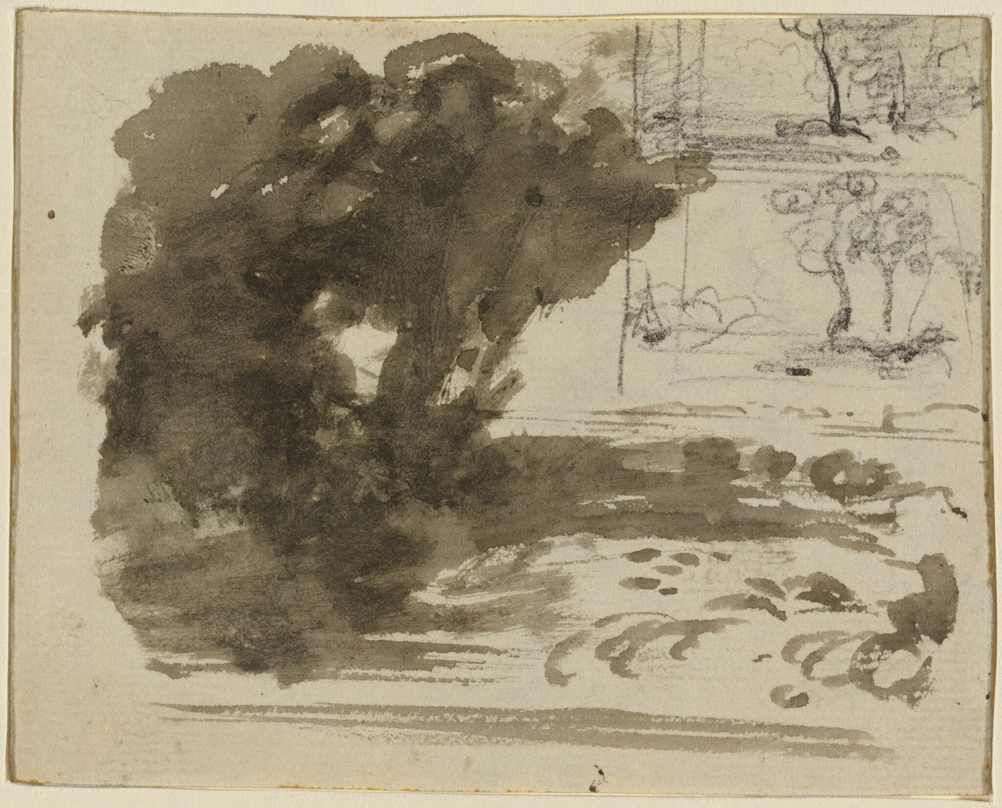 A Stand of Trees [recto], detail