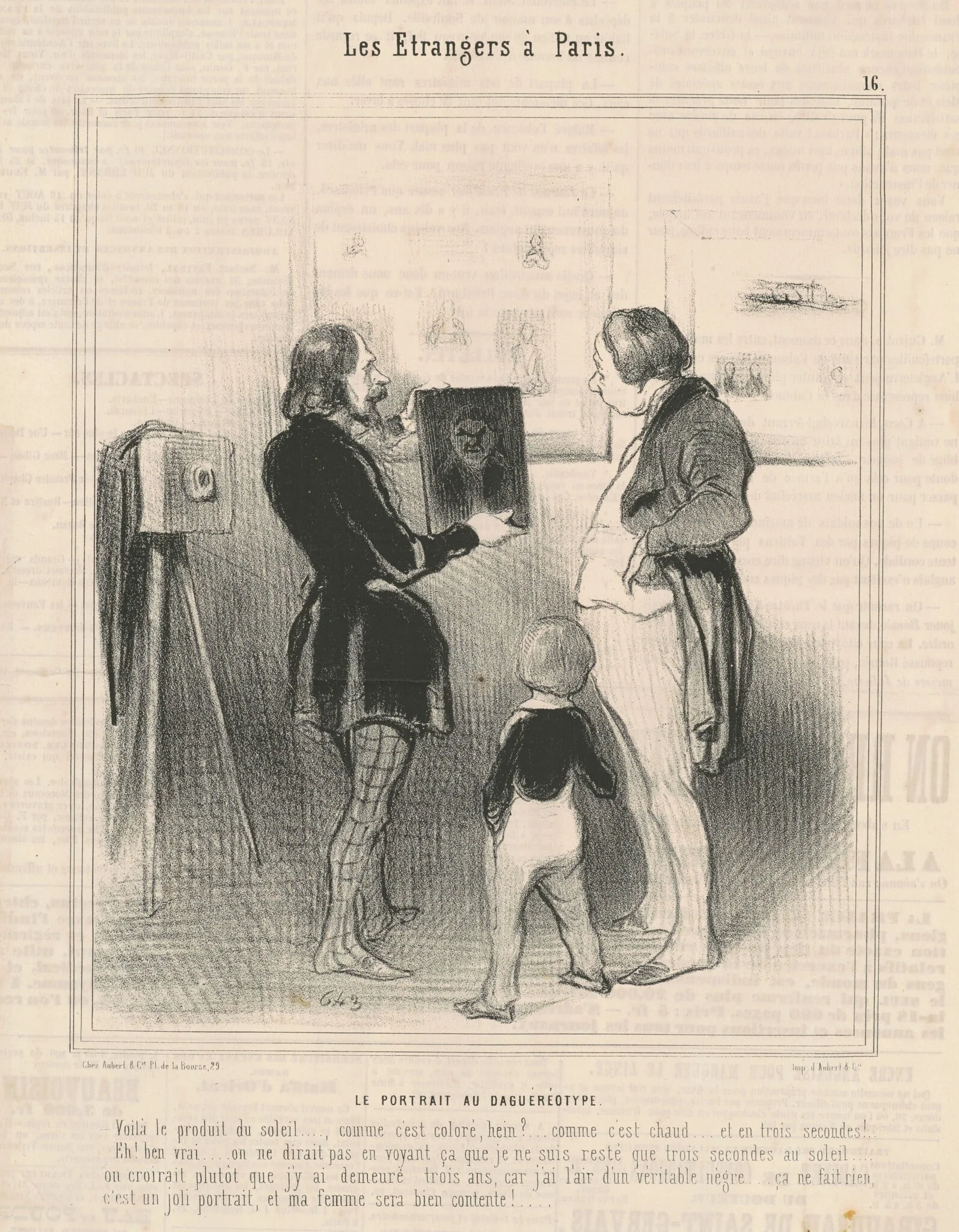 Le portrait au daguéréotype, detail