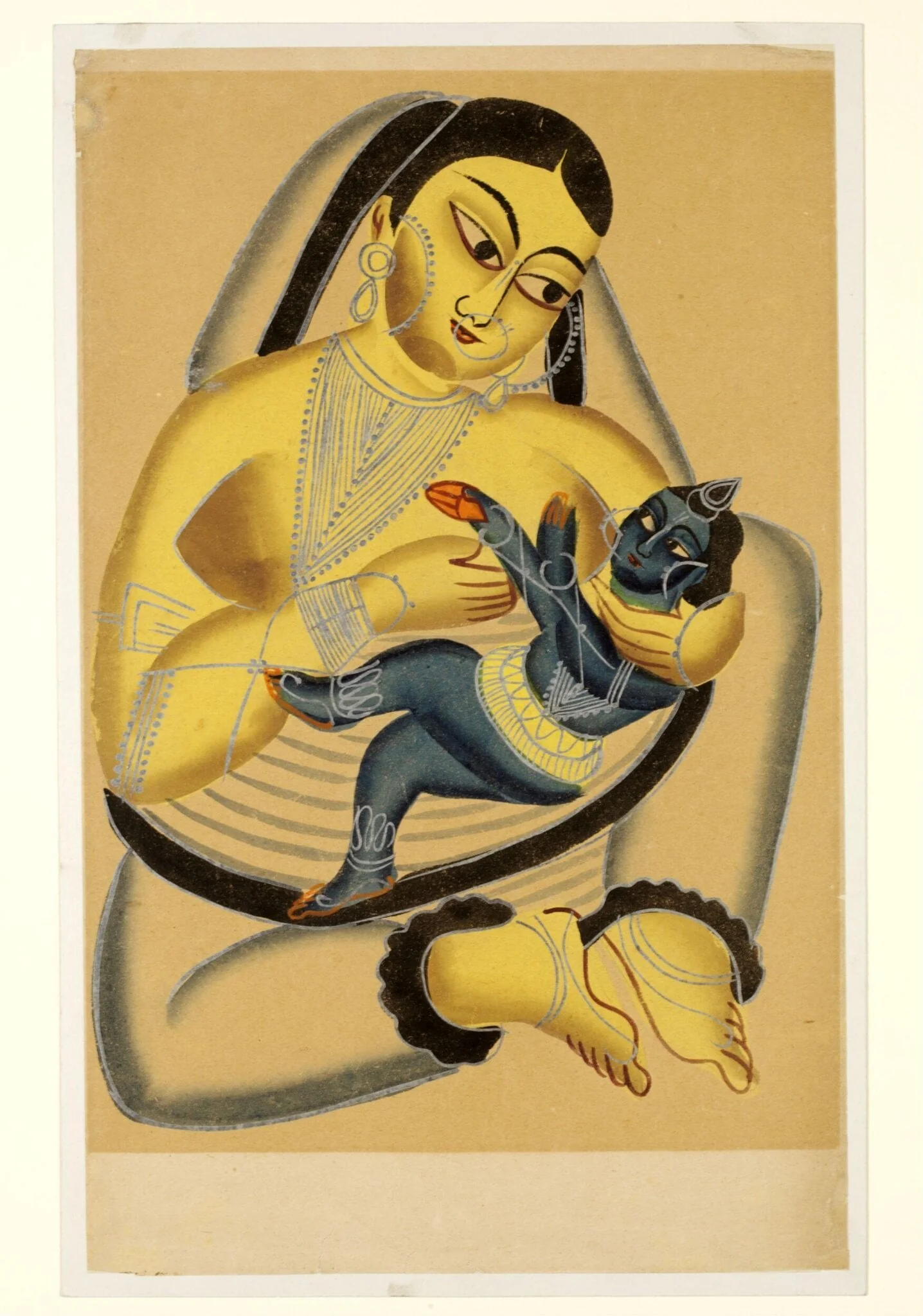 Yasoda and Krishna, detail