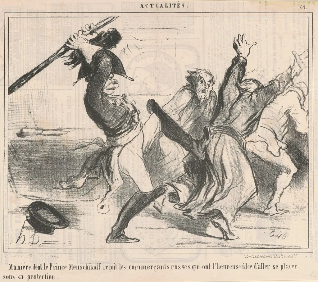 Manière dont ..., by Honoré Daumier, ink, 1854
