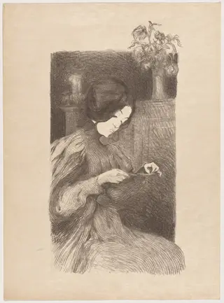 Le solitaire, by B.-A. Neuburger, ink, 1895
