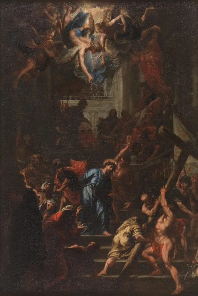 Christ in the Praetorium, by Pedro Ruiz González, oil, 1673