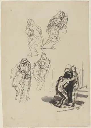 The Prodigal Son, by Honoré Daumier, ink, 1844