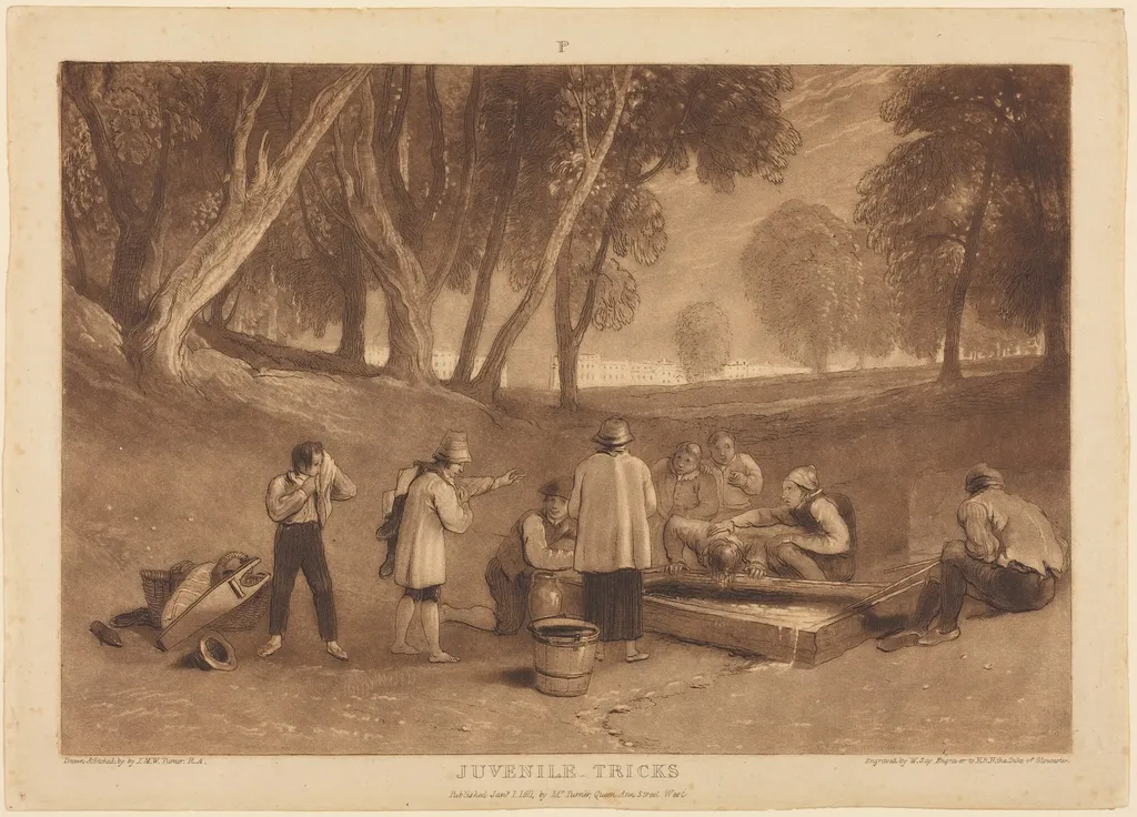 Juvenile Tricks, by William Say, ink, 1811