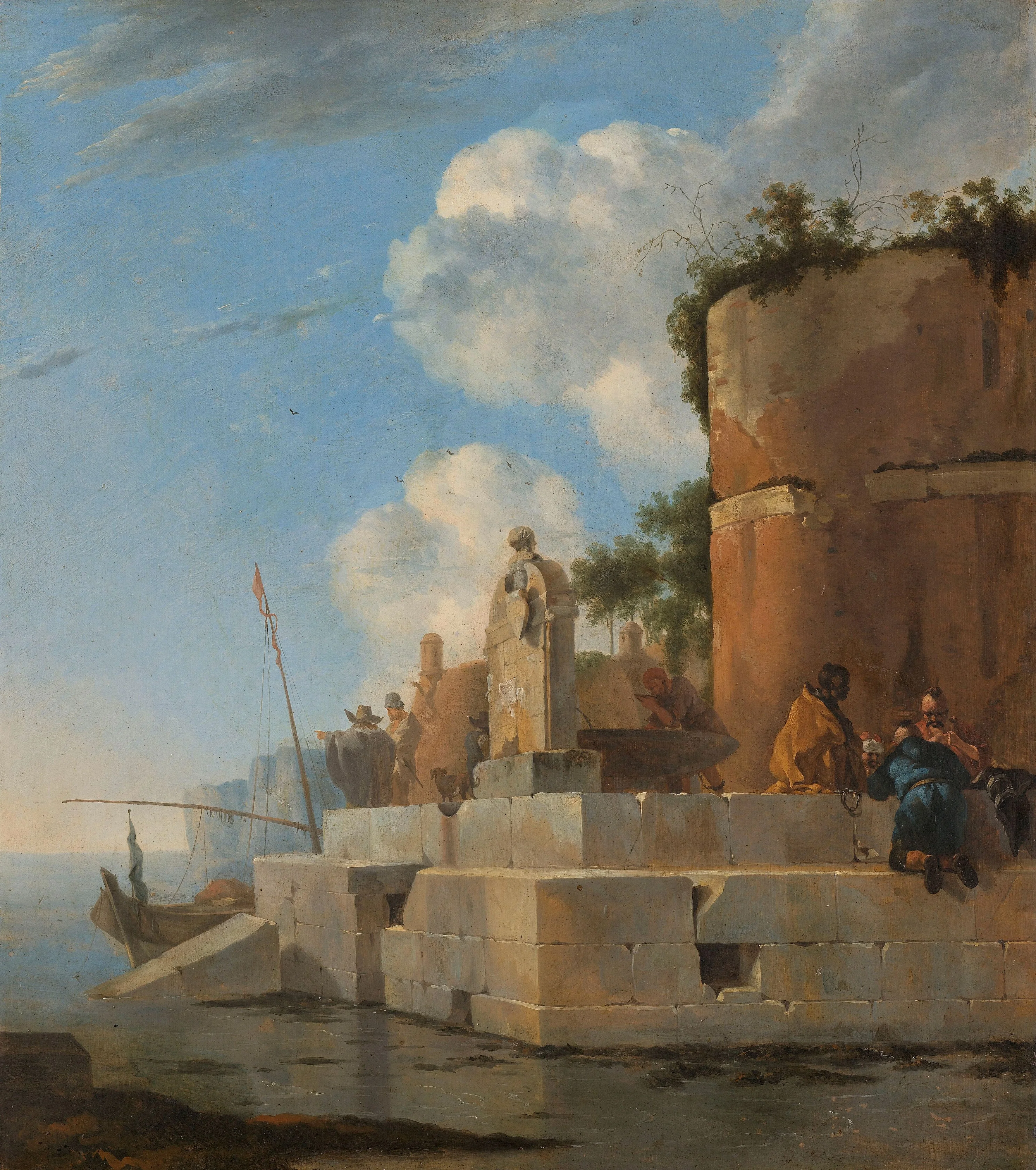 A Coastal Ruin in Italy, detail