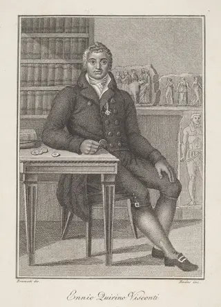 Ennio Quirino Visconti, by Luigi Rados, ink, 1816