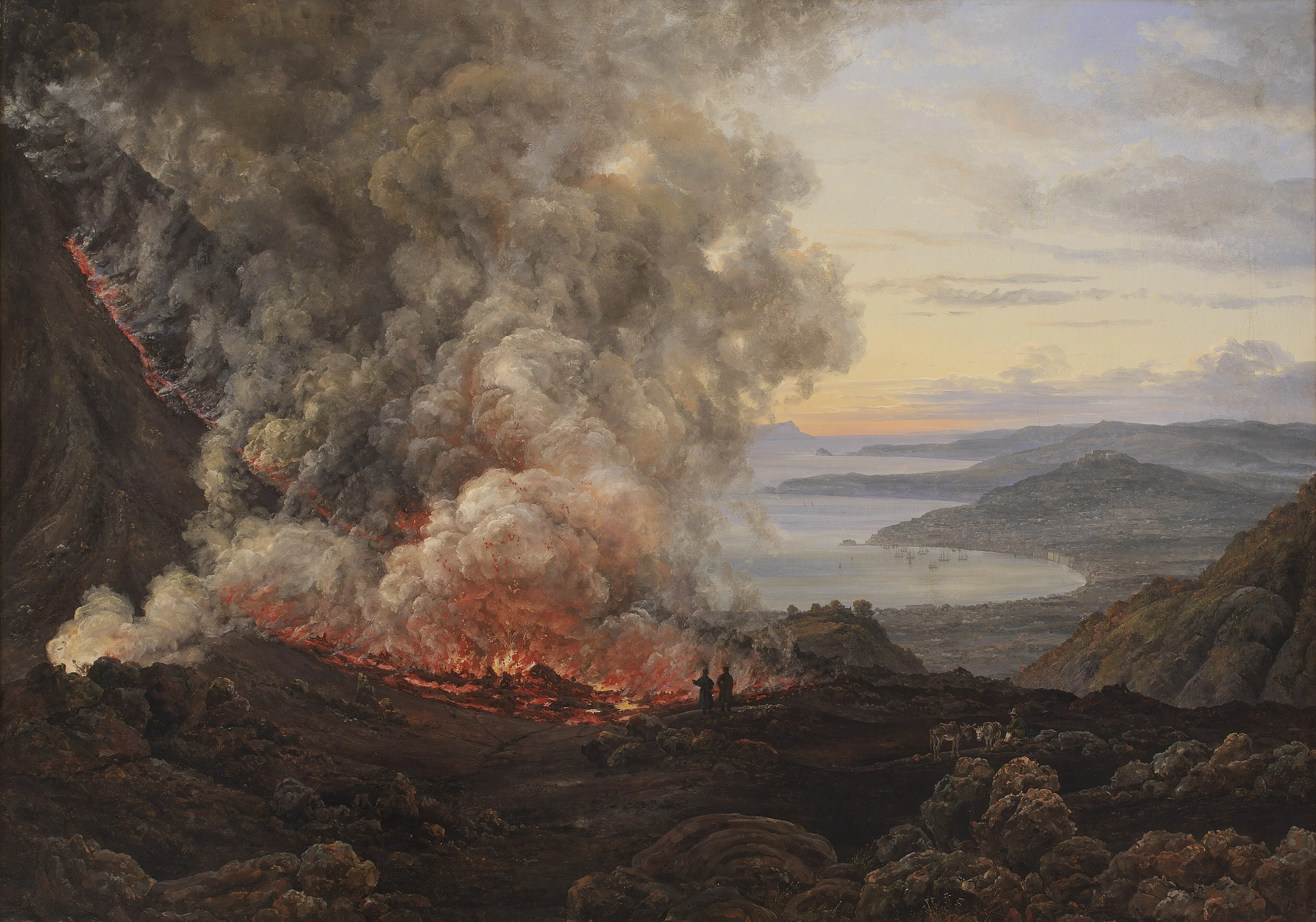 Eruption of the Volcano Vesuvius, 1820, detail