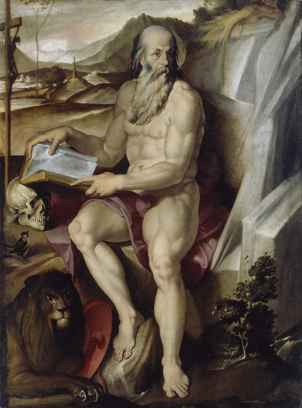 Saint Jerome, by Bartolomeo Passarotti, oil, 1550