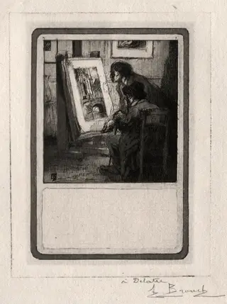 The Print Collector, by Auguste Brouet, 1922