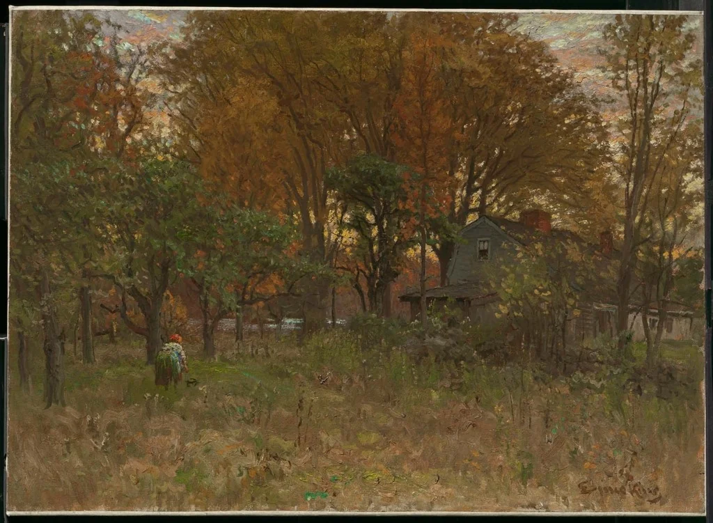 The Old Roundy House on the Neponset River, detail