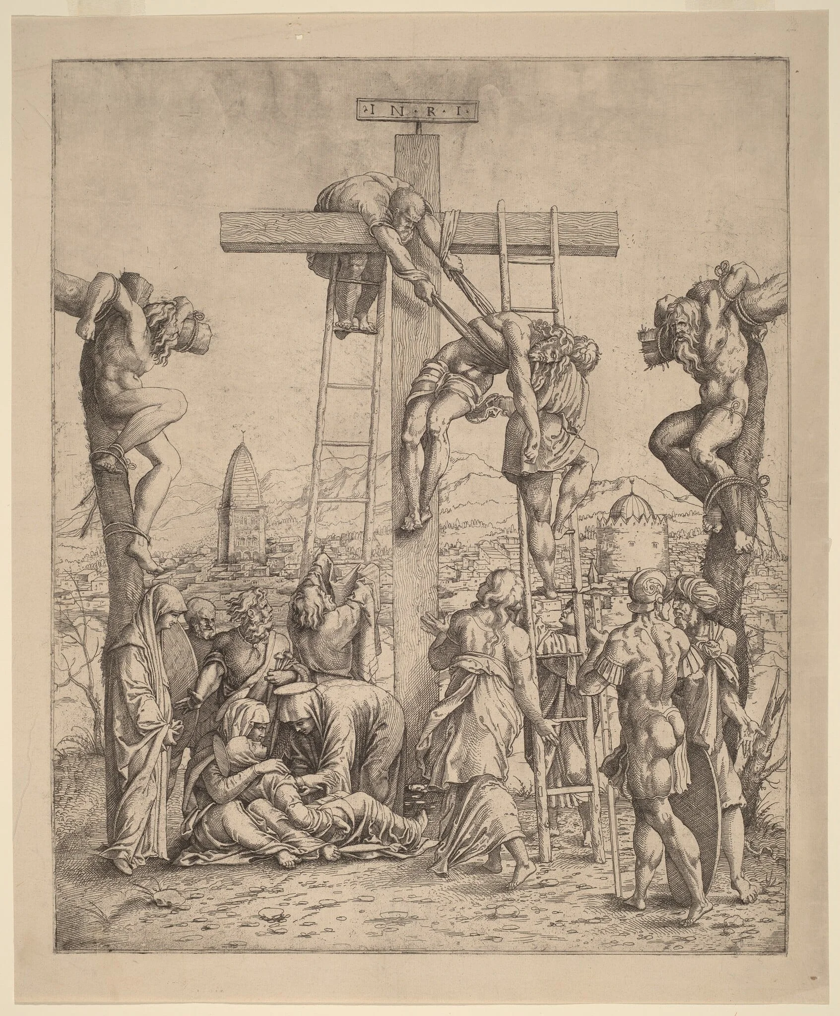 The Descent from the Cross, detail
