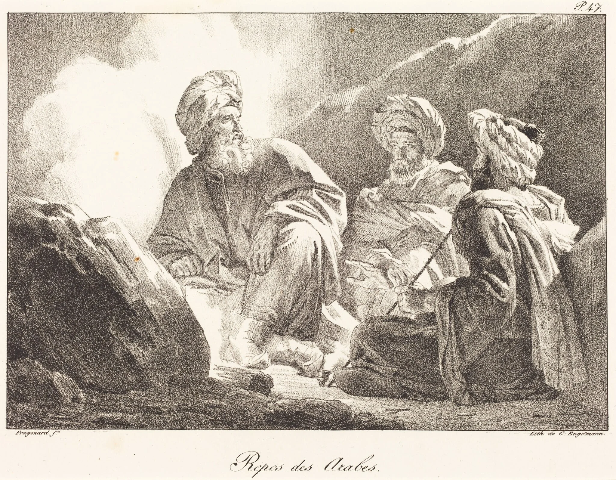 Repos des Arabes (Arabs Resting), detail