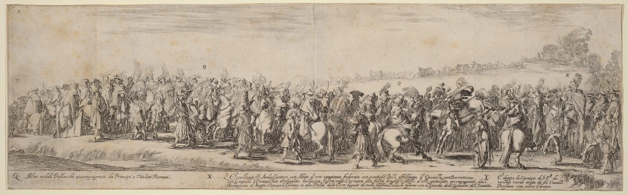Polish Nobles, His Excellency the Ambassador, and His Carriage, detail
