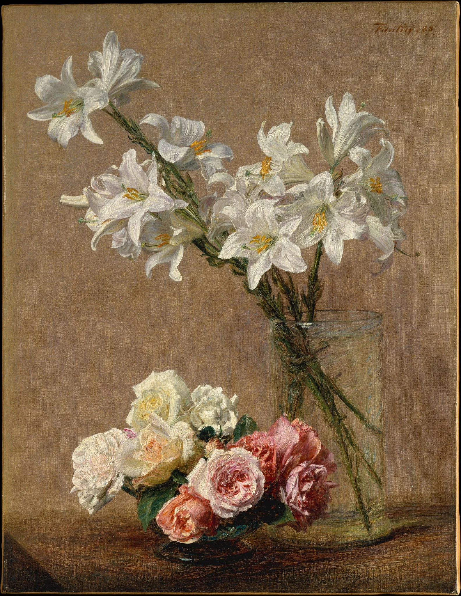 Roses and Lilies, detail