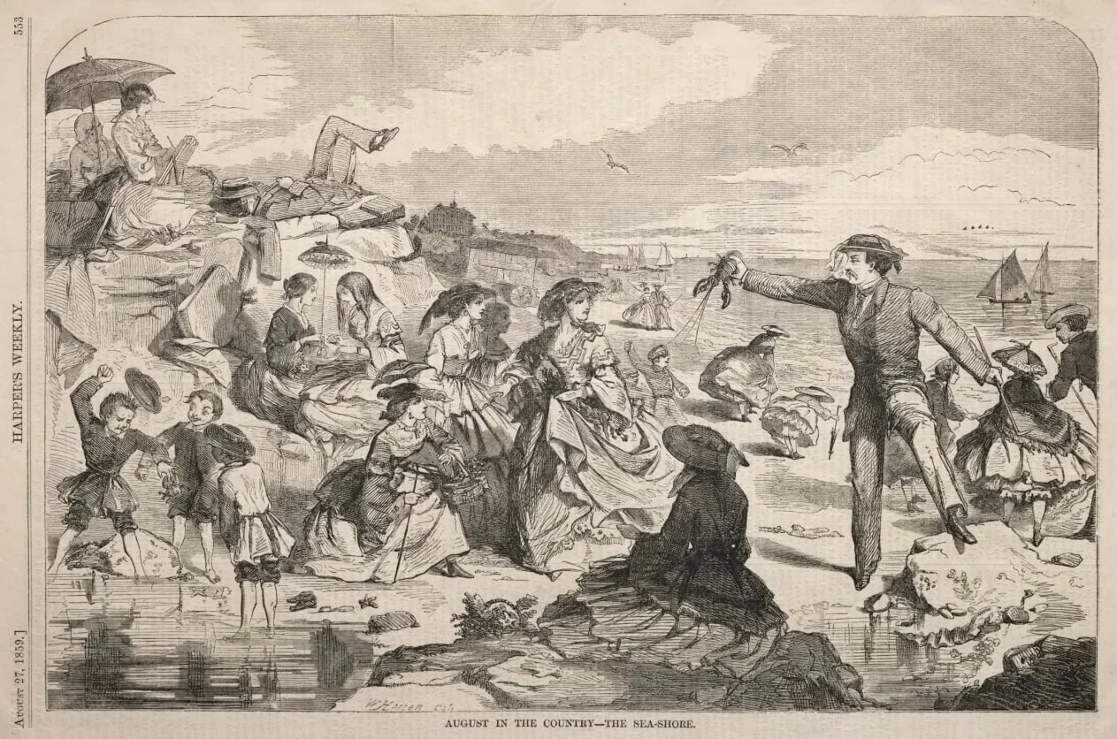August in the Country - The Seashore, detail