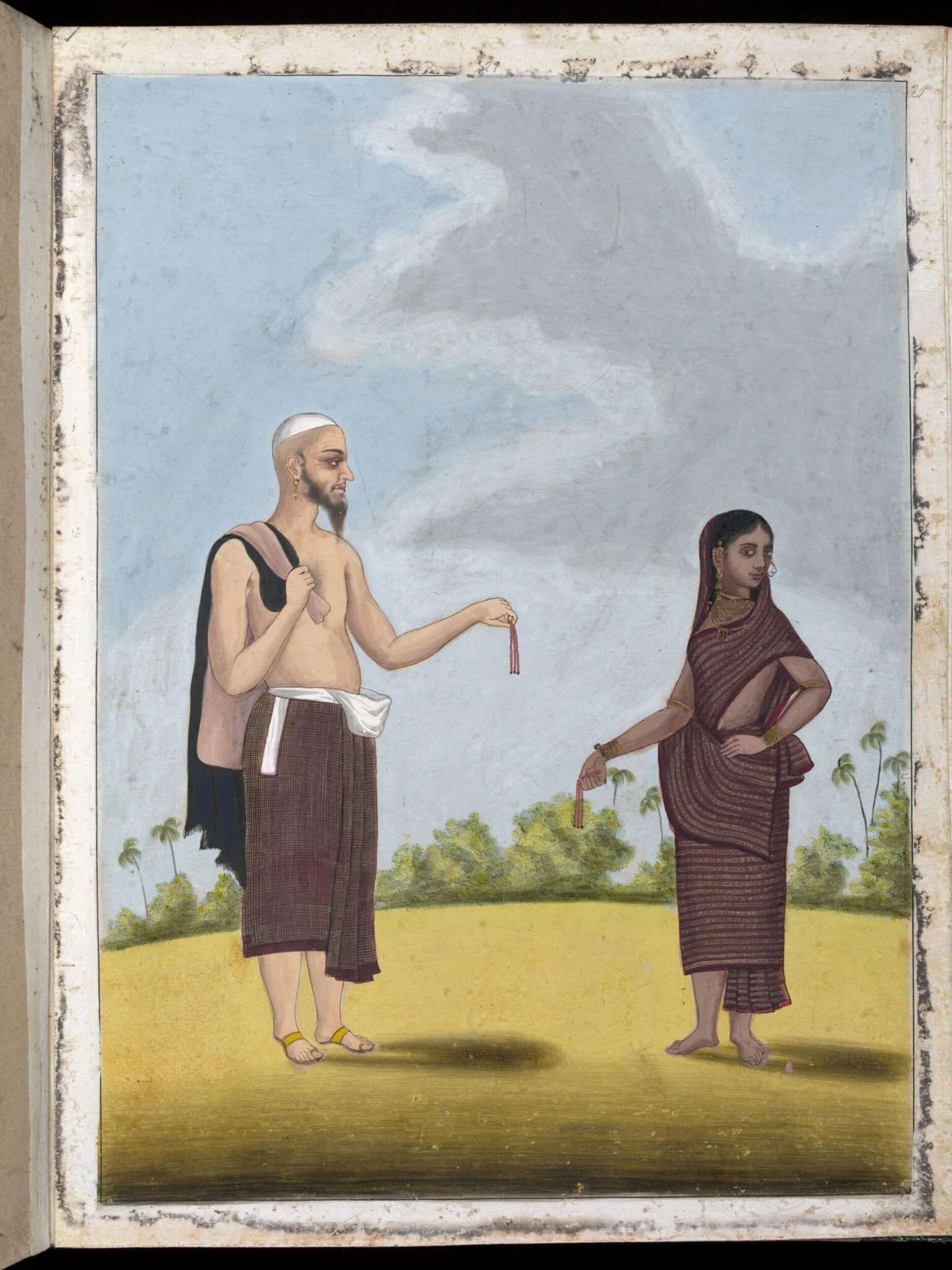 A Lubbee pedlar and his wife, detail