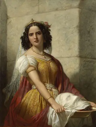 Salome with the Head of John the Baptist, by Jan Adam Kruseman, oil, 1861