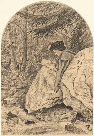 Sketching from Nature, by Thomas Charles Farrer, ink, 1861