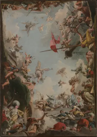 The Glorification of the Giustiniani Family, by Giovanni Domenico Tiepolo, oil, 1792