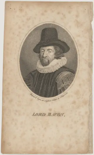Lord Bacon, by James Hopwood I, ink, 1786