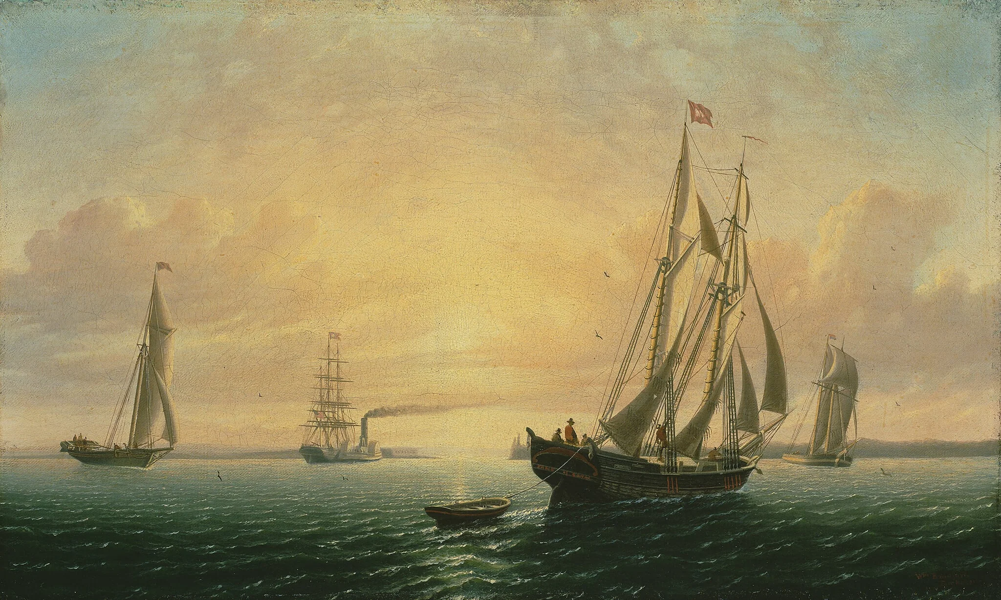 The Schooner Jane of Bath, Maine, detail