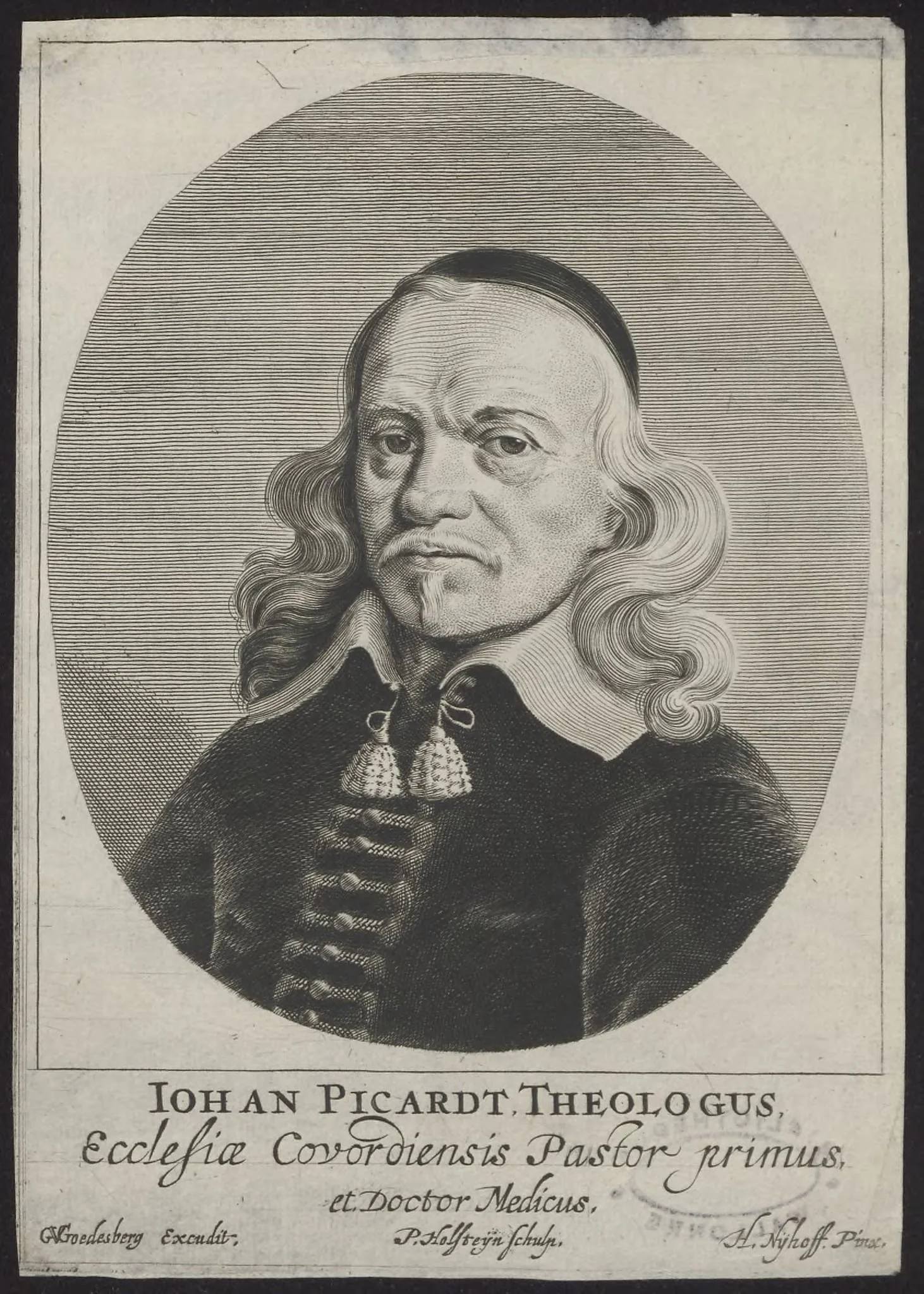 Portrait of Johan Picardt, Theologian, detail