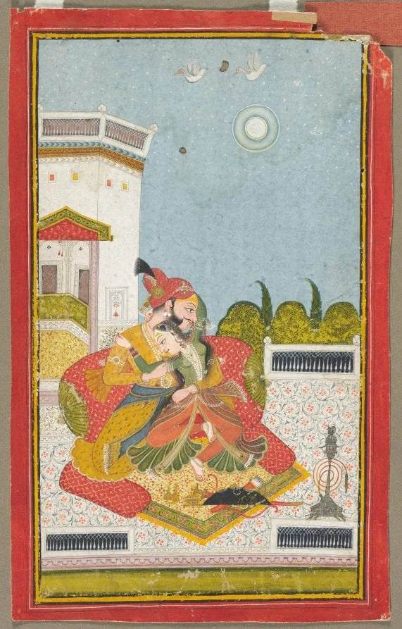 Lovers Embracing (Raga Malkaus), detail
