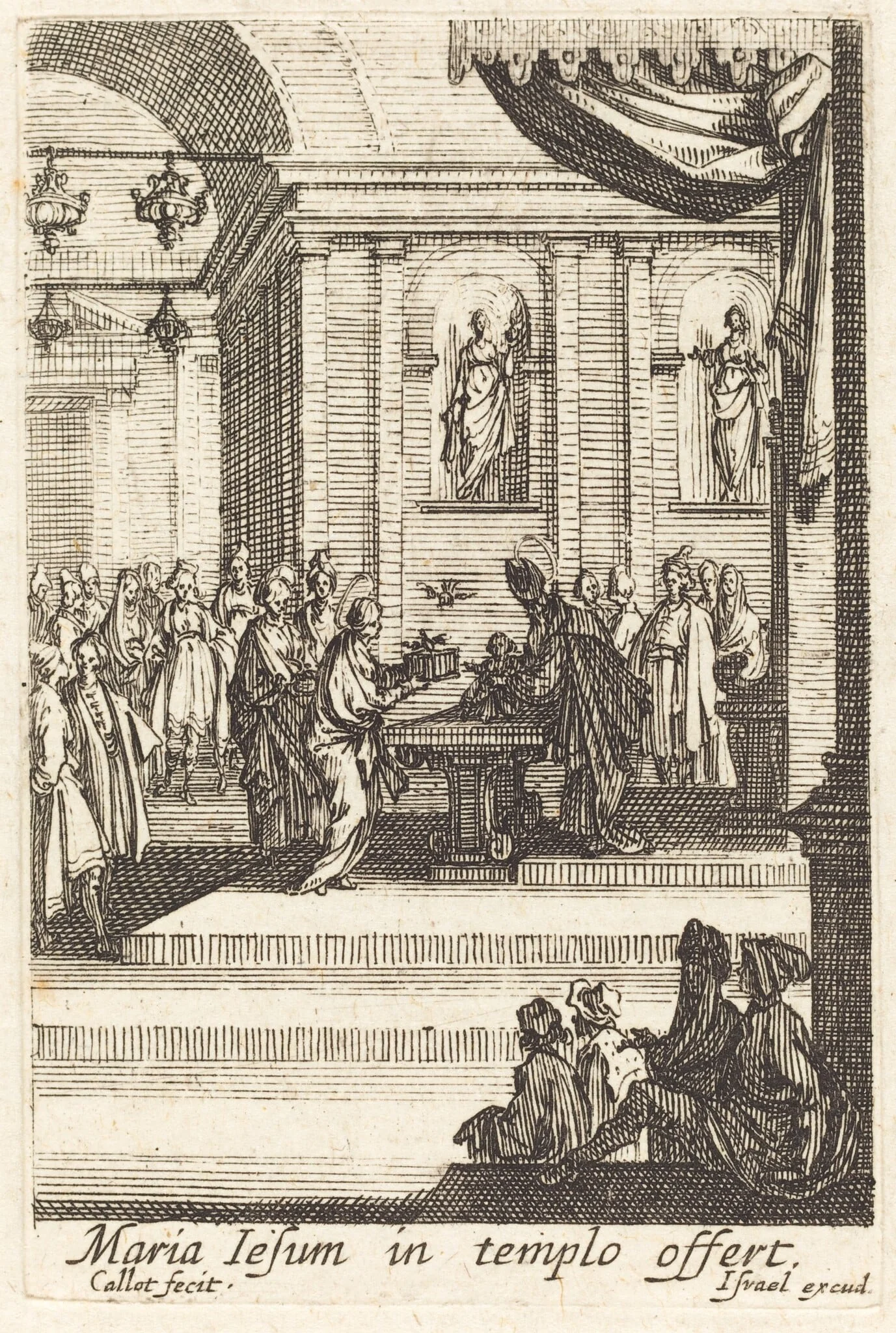The Virgin Presents Jesus at the Temple, detail