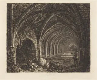 Fountains, by George Cuitt the Younger, ink, 1822