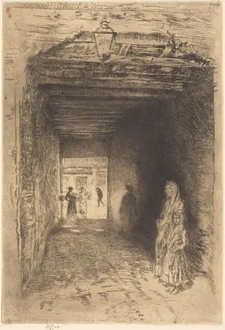 The Beggars, by James McNeill Whistler, ink, 1880