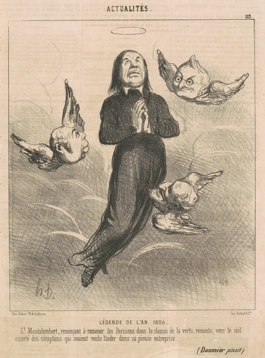 Lègende de l'an 1850, by Honoré Daumier, ink, 1850