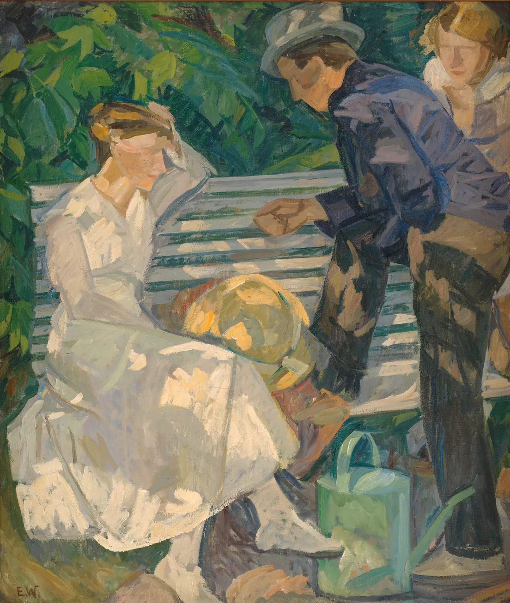 In the Vicar's Garden, Christiansø, by Edvard Weie, oil, 1917