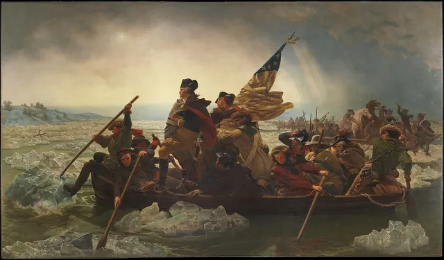 Washington Crossing the Delaware (1851), the second version, sent to New York and exhibited there that October.