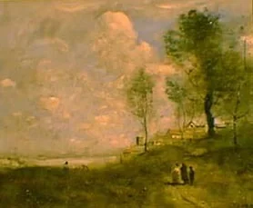 Ville d'Avray (Paysage et figures), detail