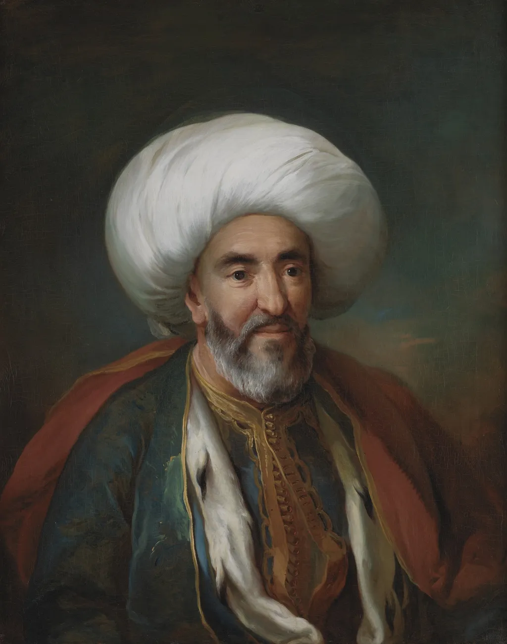 Portrait of Mahmud Agas, Ambassador of Tripolis, by Carl Gustaf Pilo, oil, 1757
