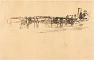 Little Putney No. 1, by James McNeill Whistler, ink, 1879